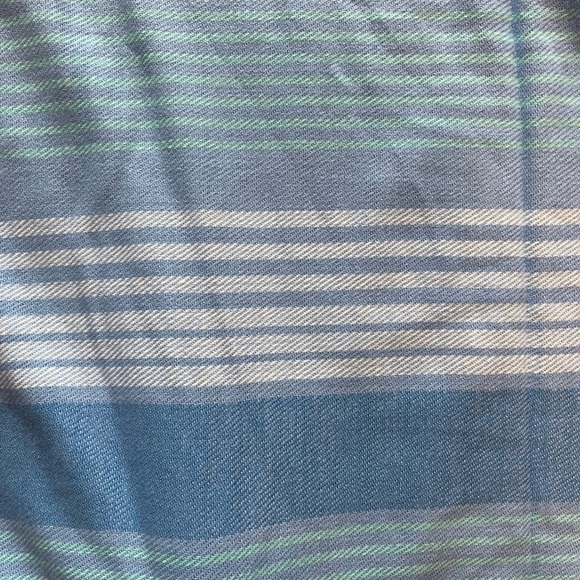 NWOT Vera Bradley Soft Woven Throw Blanket Blue Tonal Stripe 65” X 56” - Picture 6 of 9